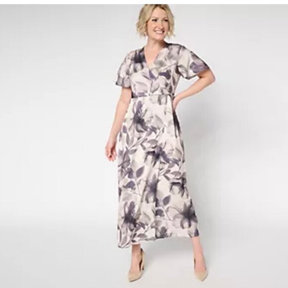NWOT Jennie Garth x QVC Floral Wrap Dress (M) | Elegant, Flowy & Feminine! - Picture 4 of 4